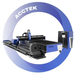 AccTek – machine de découpe Laser à Fiber de métal, découpeuse de tube métallique, 1000W 3000W 