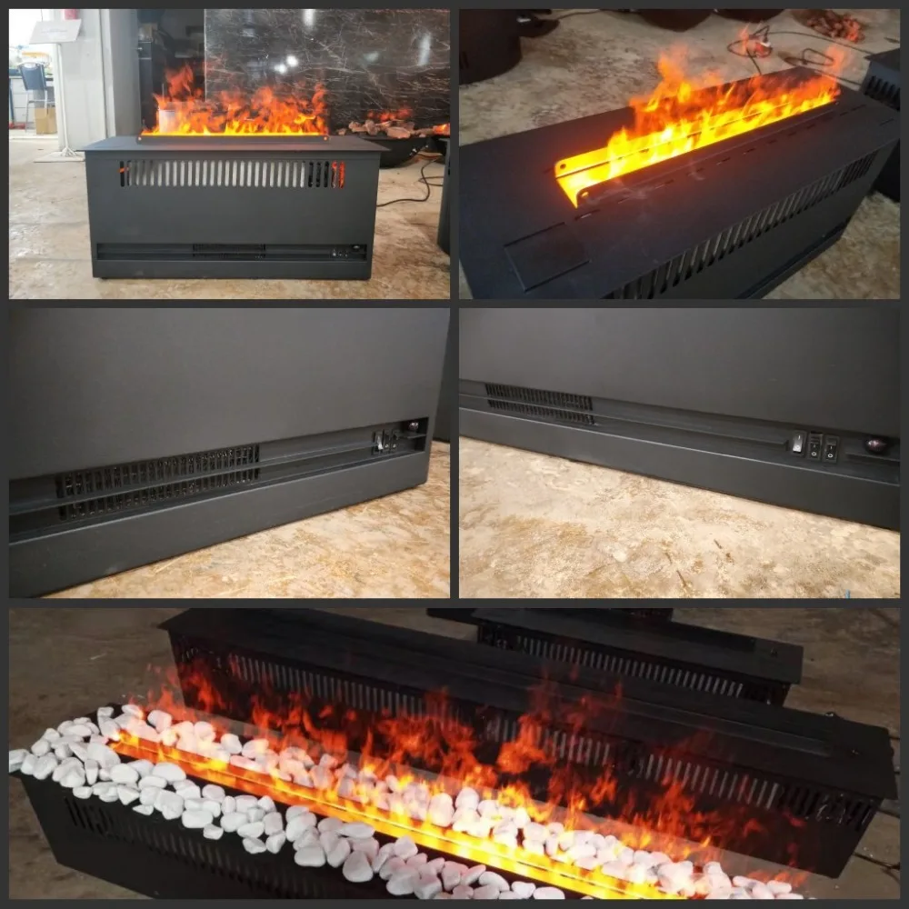 500 mm 3D water steam fireplace heater