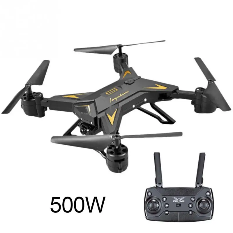 Black 500W Радиоуправляемый вертолет Дрон HD 1080P Led wifi FPV селфи складной четырехосный Дрон Квадрокоптер 20 минут работы от батареи с камерой - Цвет: Black 500W
