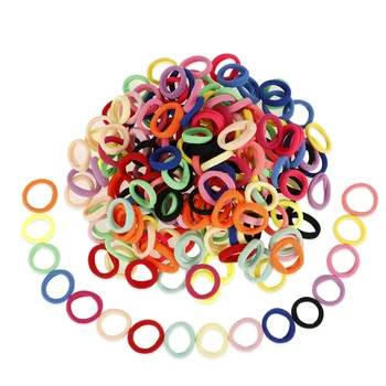 

200pcs Korean Hair Accessories High Elastic Seamless Hairline Nylon Towel Ring Rubber Band Hairstyle Decoration