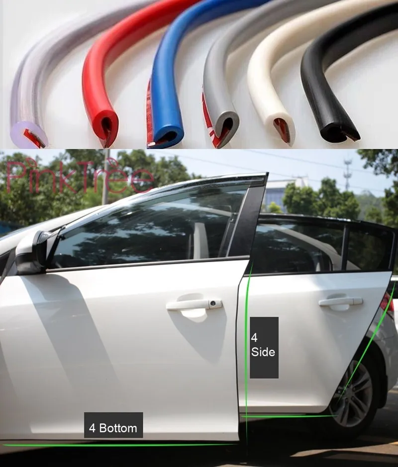 Резиновые полосы для молдинга дверей заднего багажника бампера черные