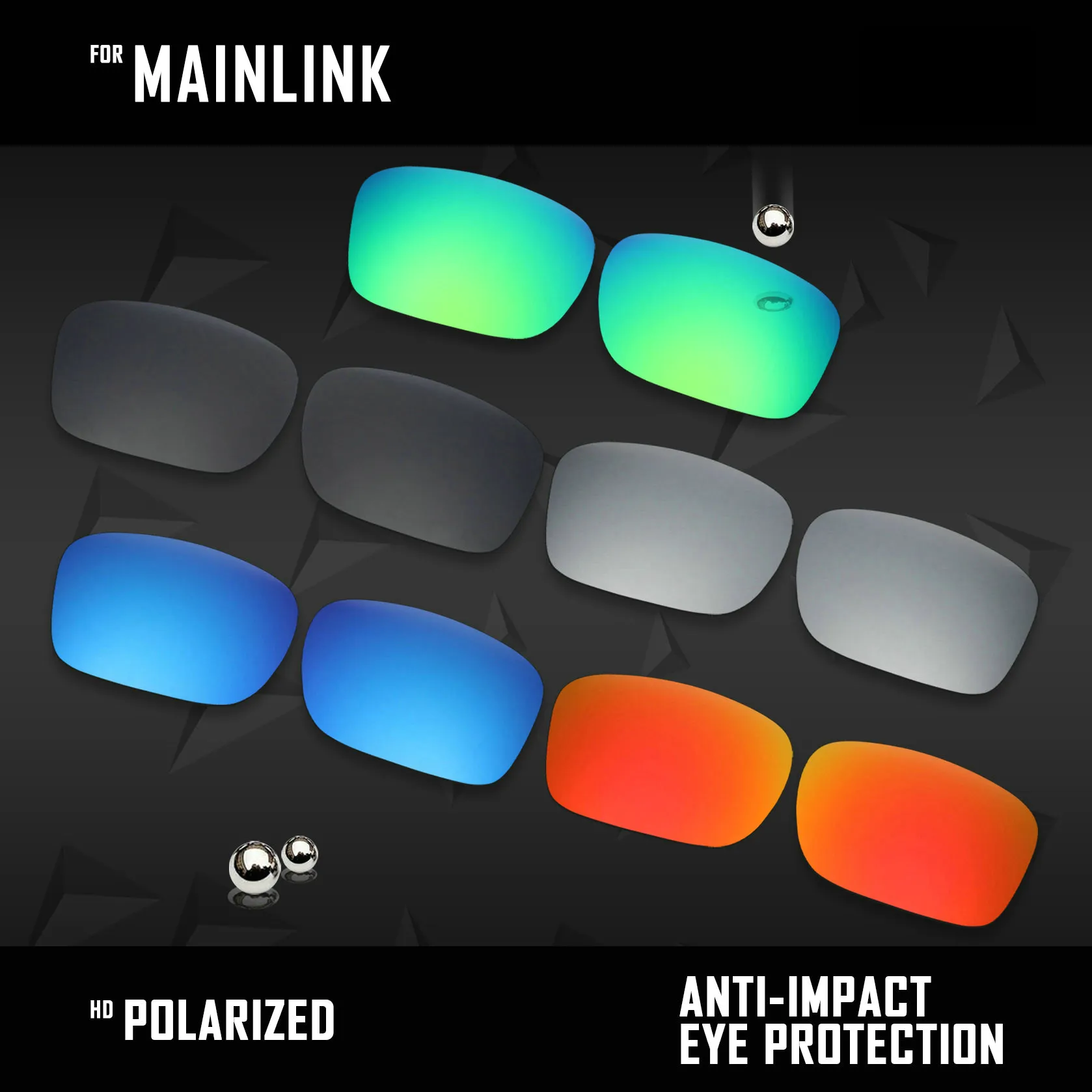 

Очки солнцезащитные поляризационные для Oakley Mainlink, 5 пар