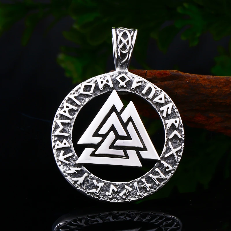 Beier lavic Norway Valknut языческий амулет кулон для мужчин ожерелье скандинавский Викинг ювелирные изделия символ Одина норвежский викинг воин