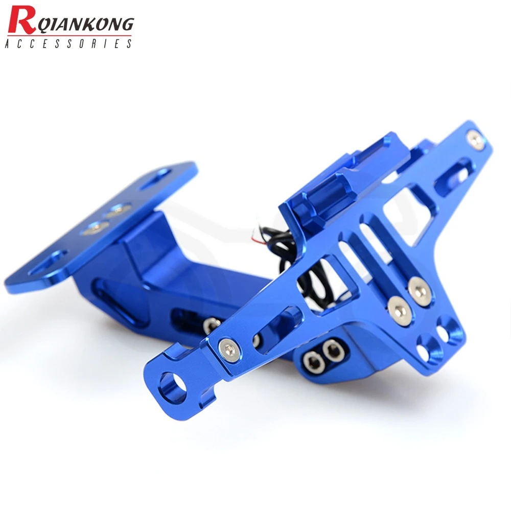 

Aluminum Alloy Universal Motorcycle License Plate Holder Mount Bracket Adjusted Registration Number Plate Cover For BMW KTM All