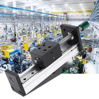 

linear bearing Aluminum Alloy Linear Guide Rail Slide Ball Screw Motion Table 200mm Effective Stroke linear rails and bearings