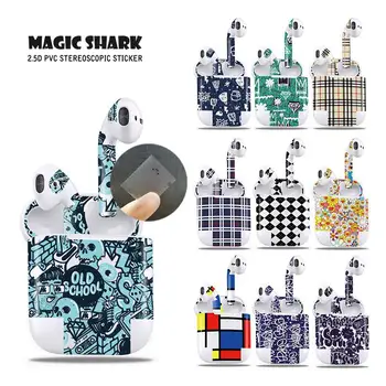 

Magic Shark Ice Weave Crayon Shinchan Old School Flower Ultra Thin Clear Sticker Case Film for Apple Airpods2 Airpods 2 020-038