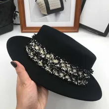 Европейская и американская новая шерстяная верхняя плоская карнизная шляпа, ретро шляпа, индивидуальная модная английская Кепка