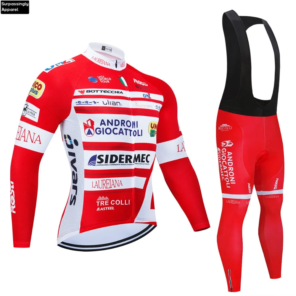 UCI ANDRONI Team Pro велосипедная майка с длинным рукавом для велоспорта 12D гелевая велосипедная майка для горного велосипеда комплекты одежды для велоспорта осень