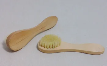 

New Hot Wooden Handled Boar-Bristle Brush Face Brush Natural Bristle Wood Hand - Skincare & Spa Products SMR88