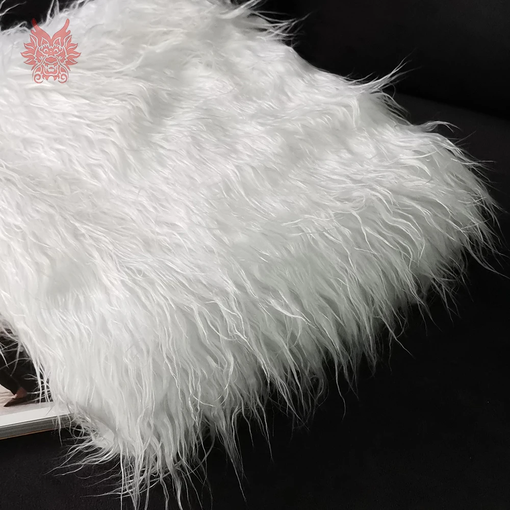 

Yellow black white brown 5cm fluffy fake tibet sheep fur tissue mongolian fabrc tela tejido for newborn photographic SP4580