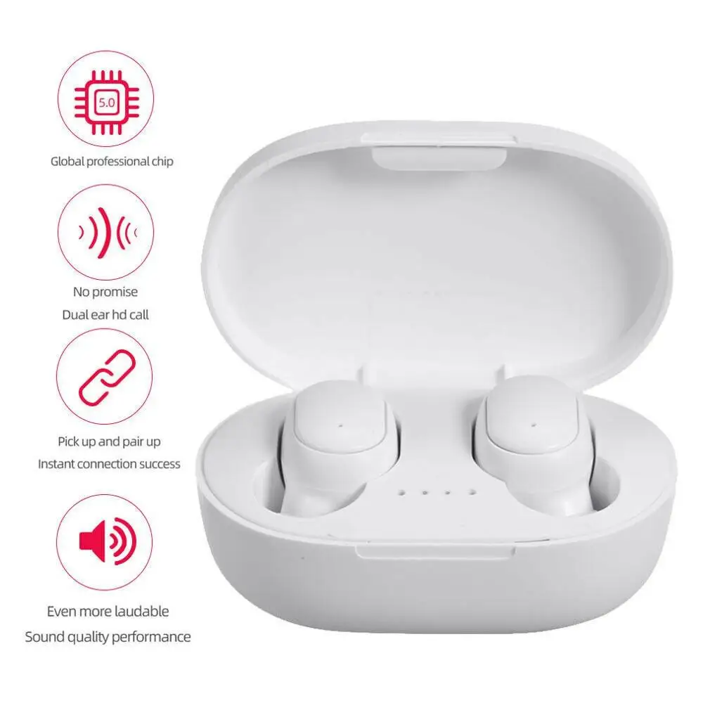 Wireless 5 0 Bluetooth Headsets Binaural In Ear Headphones Surround Sound Waterproof Double Eared Earbuds