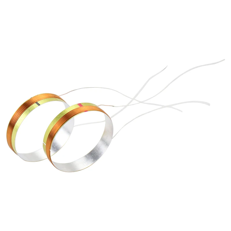 SHEVCHENKO 25.5mm Tweeter Voice Coil 8OHM White Aluminum Co-directional Silver Wire Treble Coil Speaker Accessories 2PCS