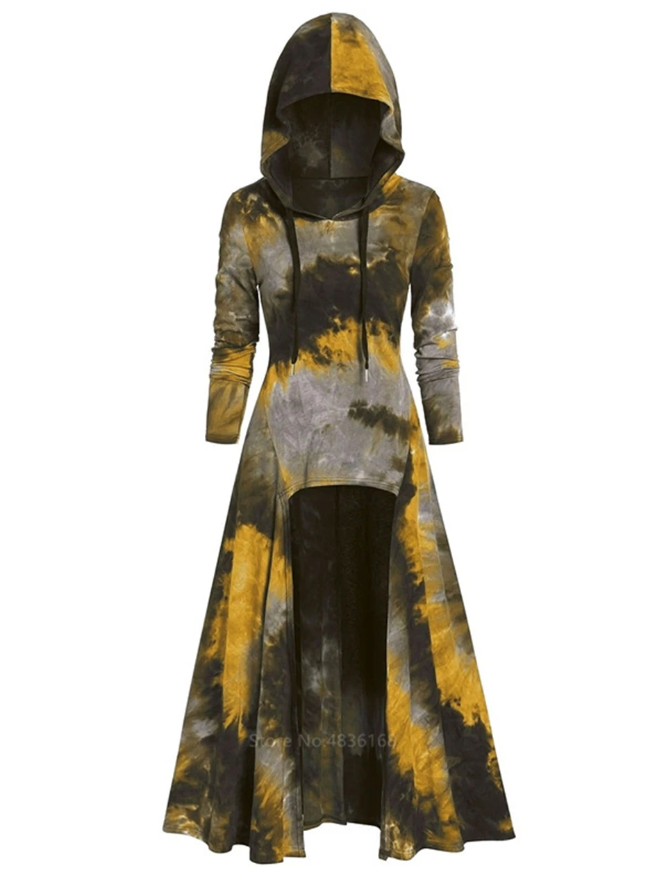 Для женщин платье с воланом внизу покроя "Средневековый Косплэй Хэллоуин костюмы эпохи Возрождения, способный преодолевать Броды для взрослых для зрелого возраста принт Винтаж эластичное пальто Костюмы