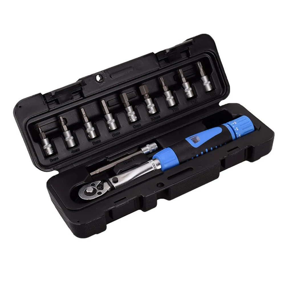 

1/4" 2-24Nm Bike Torque Wrench Set High Precision Bicycle Repair Tools Kit MTB Road Bike Adjustable Preset Torque Spanner Tool