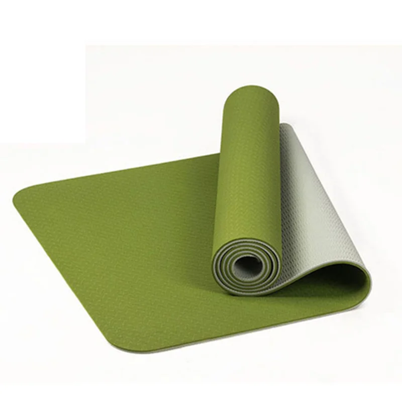 

6Mm Tpe Two-Color Non-Slip Yoga Mat Sports Mat 183x61Cm Gym Home Fitness Tasteless Mat