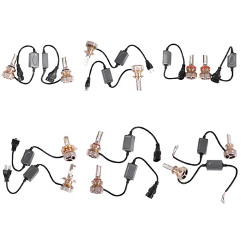 

All-In-One Led-Tx3570 Chip Aluminum EV17 2 Pcs Car Led Headlight Gold 12000 Lumens 60W Focused Headlight Fog Light Bulbs Convers