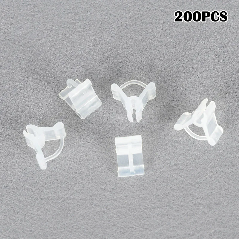 200pcs Садоводство зажимы для трансплантата овощ с грядки в виде вьющегося стебля с цветами кусты растения для садовых инструментов DTT88 - Цвет: 200pcs