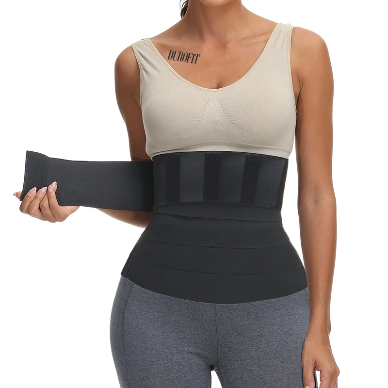 Waist Trainer Snatch Bandage Wrap Tummy Sweat Sauna Trimmer Belt For Women Belly Body Shaper Compression Band Weight Loss Sheath honeylove shapewear