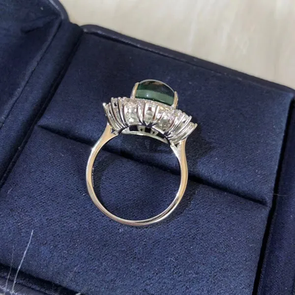 Дизайнерское модное 925 пробы Серебряное ювелирное изделие 3а вечерние кольца с кубическим цирконием