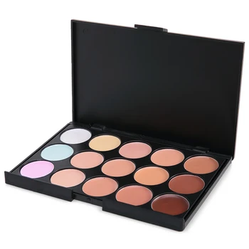 

POPFEEL 15 Color Face Makeup Concealer Palette Full Coverage Concealer Hide Dark Circles Pore Concealer Cover Up Makeup Palettes