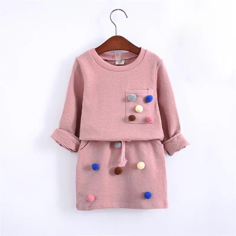 Bambino-Vestiti-per-Ragazze-Set-2019-di-Autunno-Ragazze-di-Inverno-Vestiti-A-Maniche-Lunghe-Vestito