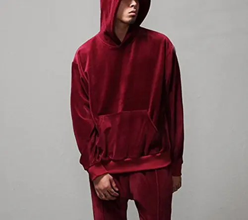 Новое поступление Kanye West, уличная одежда, одноцветные, бархат, толстовки, мужские пуловеры, хип-хоп длинные толстовки, Молодежные Популярные S-XL