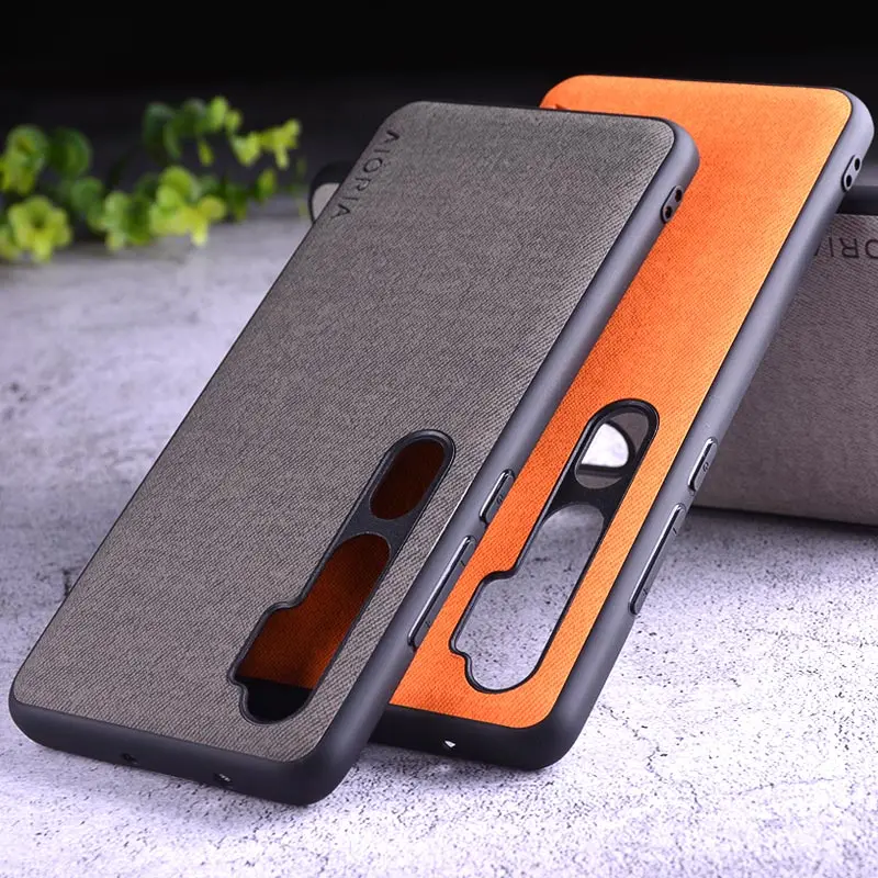 Текстильный чехол для Xiaomi Mi note 10 pro Жесткий Чехол из поликарбоната + мягкого ТПУ