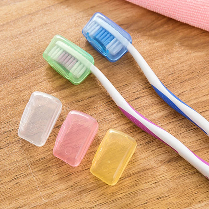 

5 Pieces Portable Toothbrush Head Covers Travel Camping Dust-proof Toothbrush Cap Case Set Household Bathroom Supplies Dropship