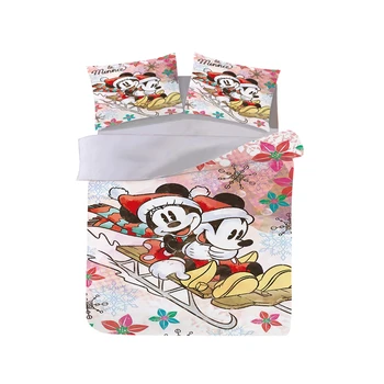 

Cute Mickey Minnie Bedding Set Duvet Cover Pillowcase Home Textile Adult Children Queen King Size comforter bedding sets
