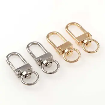 

5Pcs Gold Key Chain Holder Swivel Trigger Lobster Clasp Snap Hook Key Chain Rings Jewelry Making Findings