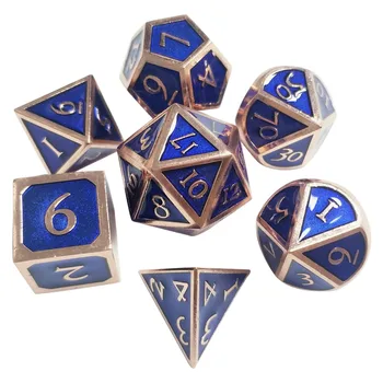 

7pcs Digital Number Toys Bar KTV Props Board Game Table Easy Read Polyhedral Dice Set Entertainment Party Zinc Alloy Gift Home