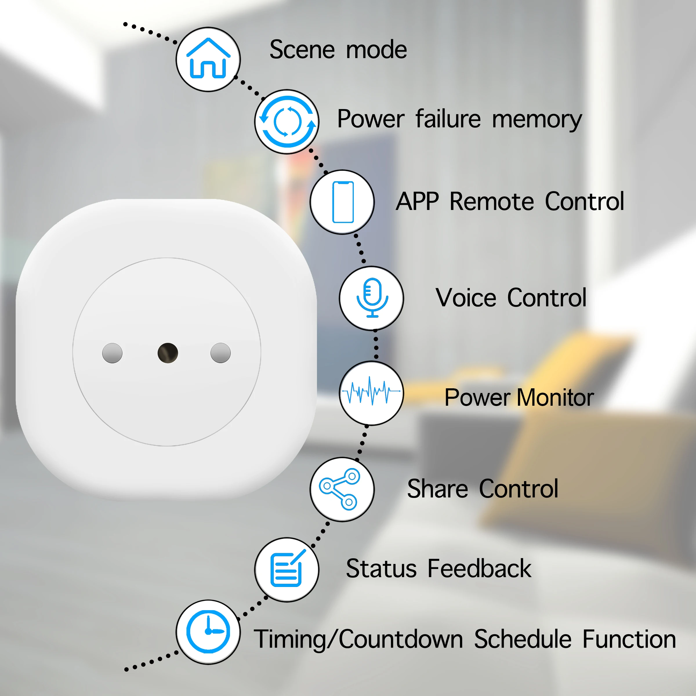 4 шт. итальянская умная Wi-Fi розетка 16A с монитором питания Tuya Smart Life App беспроводной пульт дистанционного управления разъем совместим с Alexa