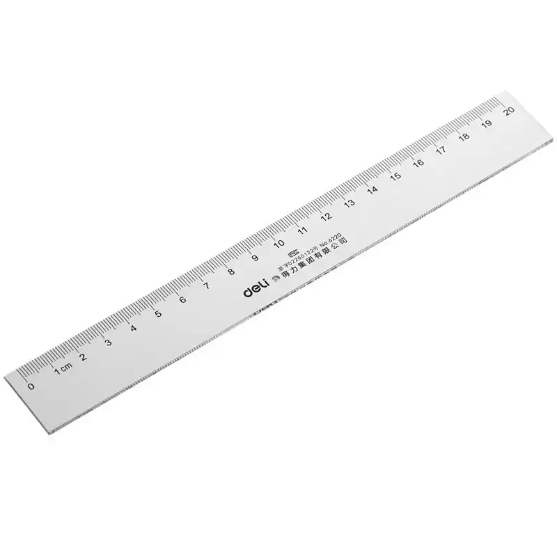 deli 6220 ruler 20cm transparent ruler stationery ruler scale 20