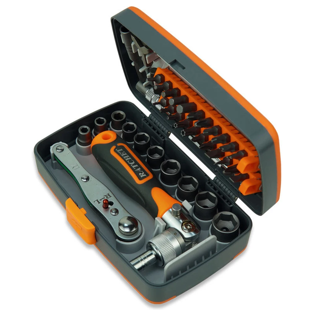 US $21.45 38 In 1 Hand Tools Set Box Mini Screwdriver Bit Car Repair Tool Professional Socket Wrench Ratchets Combo Kit Multitool For Auto