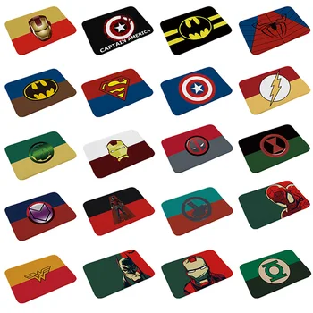 

1pcs 40x60cm Marvel The Avengers Plush Carpet Iron Man Captain America Batman Rug Cotton Christmas Gift for Kids Drop Shipping