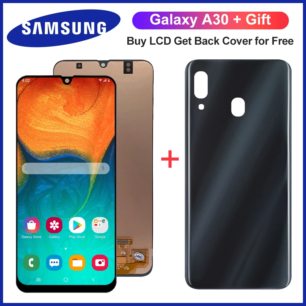 6 4 ''Super AMOLED для Samsung Galaxy A30 A305 SM-A305F A305FN ЖК-дисплей с сенсорным экраном и
