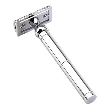 

Double-edged Razor Double-sided Metal Trimmer Traditional Beard Razor Long Handled Razor For Dry & Wet Shaving Tool
