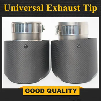 

Short: 1PCS Inlet (54mm) Outlet (89mm) Carbon Exhaust Tip/Muffler pipe For B MW B ENZ A UDI V W Car Accessories