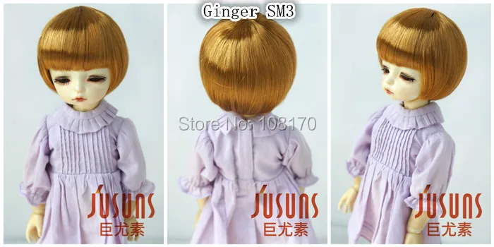 JD256 1/6 Мода BJD синтетические мохеровые кукольные парики для размера 6-7 дюймов, парик для куклы короткие кукольные парики BoBo