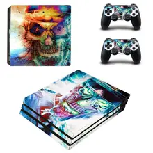 PS4 Pro Skull sticker s PS 4 Play station 4 Pro стикер кожи Pegatinas для консоли и контроллера playstation 4 Pro