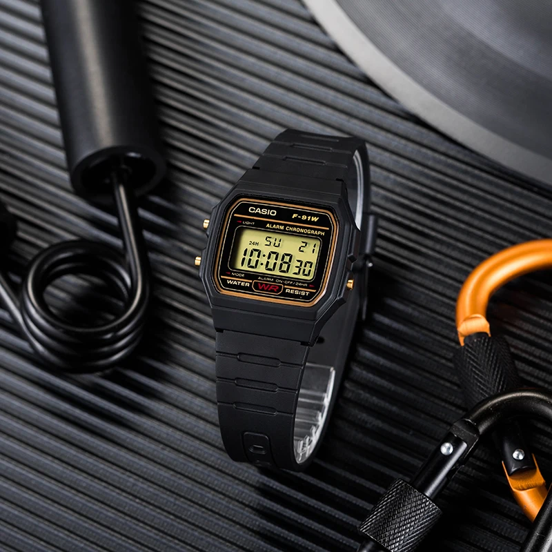 Casio Часы Классические винтажные электронные часы F-91WG-9Q