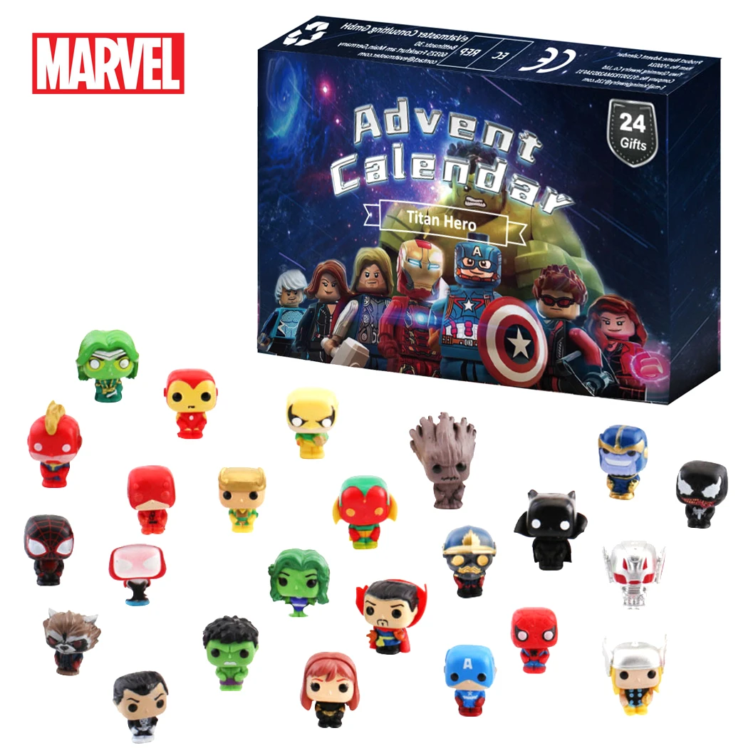24Pcs Toys Action Figures Box Advent Calendar Christmas Marvel Spiderman Qpojov Anime Kawaii Kids Avengers Gifts Boys Action Figures - Aliexpress