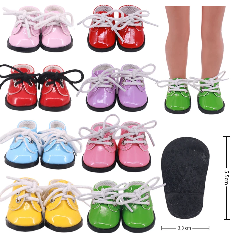 5Cm Doll Shoes Blythe Wellie Wisher Shiny Shoes Velcro&Laces For 14.5 Inch Doll&EXO&Paola Reina Doll Accessories Girl DIY Toys