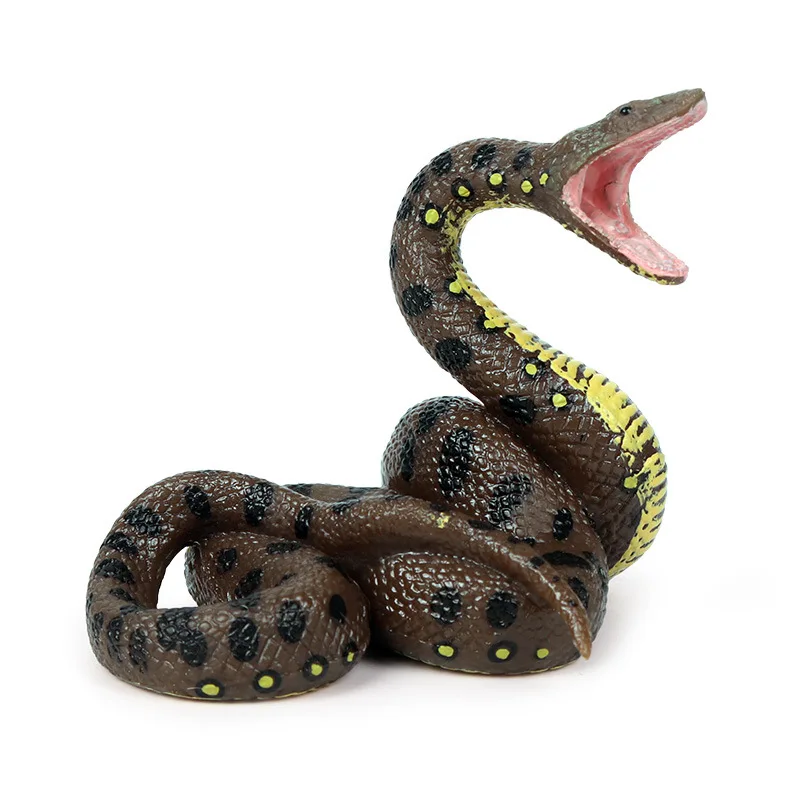 Children's Wild animal model Boa constrictor Snake model Simulated reptiles Collection gift Toy model