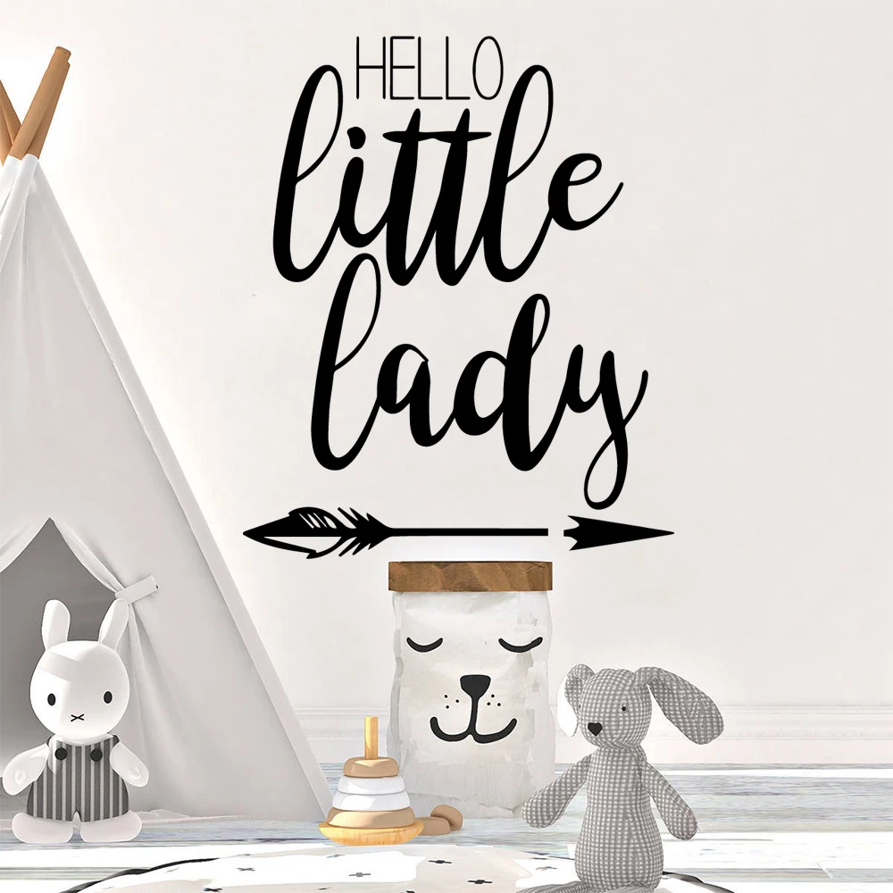 Large Little Lady Art Vinyl Wall Stickers For Kids Rooms Home Decor Waterproof Wallpaper | Дом и сад