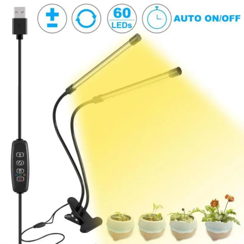 Бытовой садовый светодиодный растительный свет 30 Вт полный спектр таймер лампа для растений регулируемый держатель на стол для