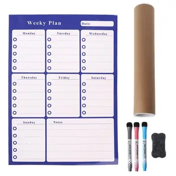 

A3 Weekly Planner Soft Magnetic Whiteboard Fridge Magnets Drawing Message Board