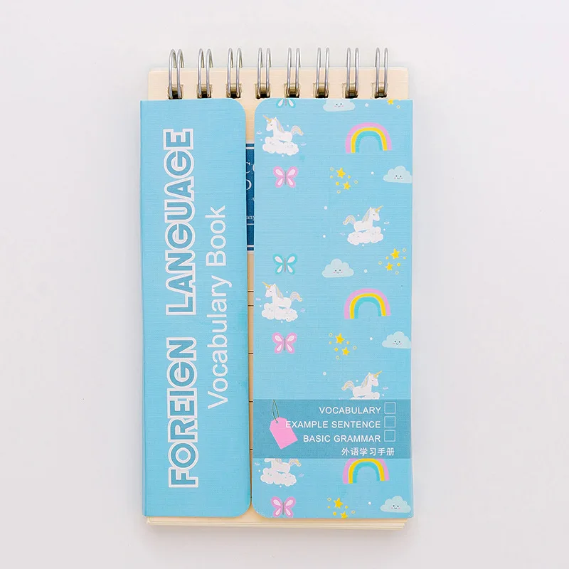Корейский Сакура блокнот для заметок липкий блокнот Kawai планировщик Складная книга милые школьные канцелярские принадлежности вещи для эскизов контрольный лист блокнот - Цвет: blue