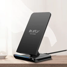 RAXFLY 10 Вт Беспроводное зарядное устройство для iPhone X XS Max XR 8 Plus быстрая Беспроводная зарядная док-станция для samsung Note 10 9 S10 S9 S8 Qi зарядное устройство