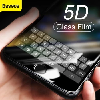 

Baseus 5D Tempered Glass Screen Protector For iPhone 8 7 Full Screen Anti Blue Light Glass Screen Protector For iPhone 7 8 Plus
